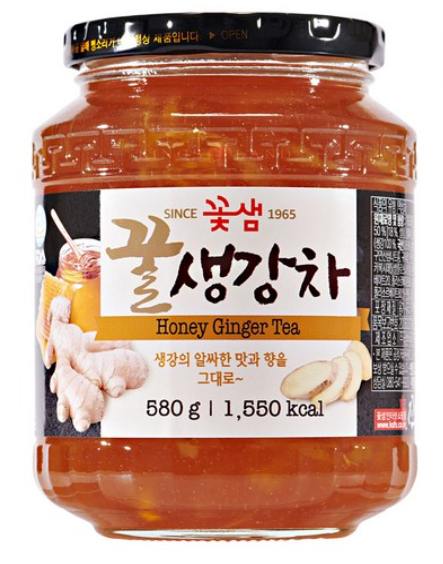 꽃샘 꿀생강차 580g